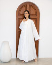 Sequenced Linen two piece kaftan / OFFWHITE