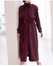 BURGUNDY TRENCHCOAT WITH BELTH