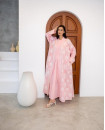 Sequenced Linen two piece kaftan / PINK