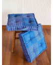 Blue Abstract Fabric Floor Cushions