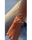 ENFINITY PAVE ZC OVAL LINK GOLD PLATED BRACELET