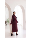 BURGUNDY TRENCHCOAT WITH BELTH