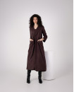 BROWN FORMAL LONG BLAZER