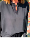 CHEMISE BLACK LOOSE FITTING TOP