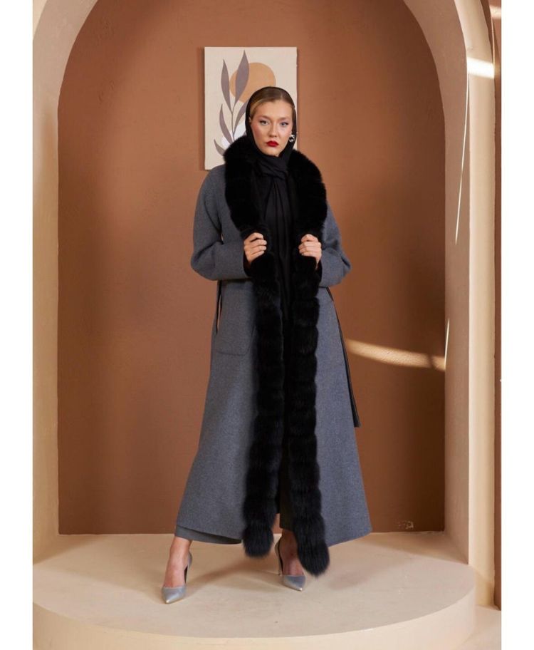 DOUBLE FACE COAT FOX FUR