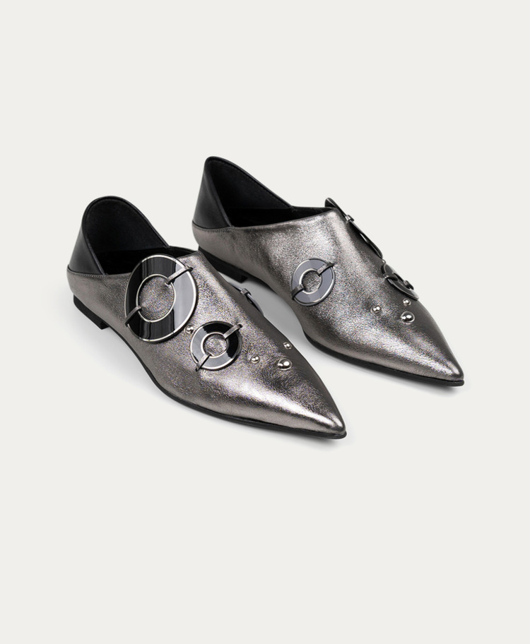 MAWJ SILVER LOAFER