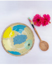 Color Riot Medium Wooden Salad Bowl With One Spoon