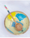 Color Riot Medium Wooden Salad Bowl With One Spoon