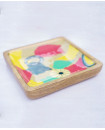 Painter's Palette Handcarved Solid Wood Platter