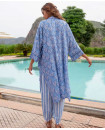 Love Birds Modal Silk Hand Block Printed Kimono/Robe