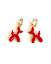 balloon dog-red (necklace and earrings set 3D