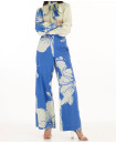 KOFW22005 - BLUE AND WHITE FLORAL PANT