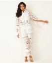 WHITE CUTWORK LACE COORD