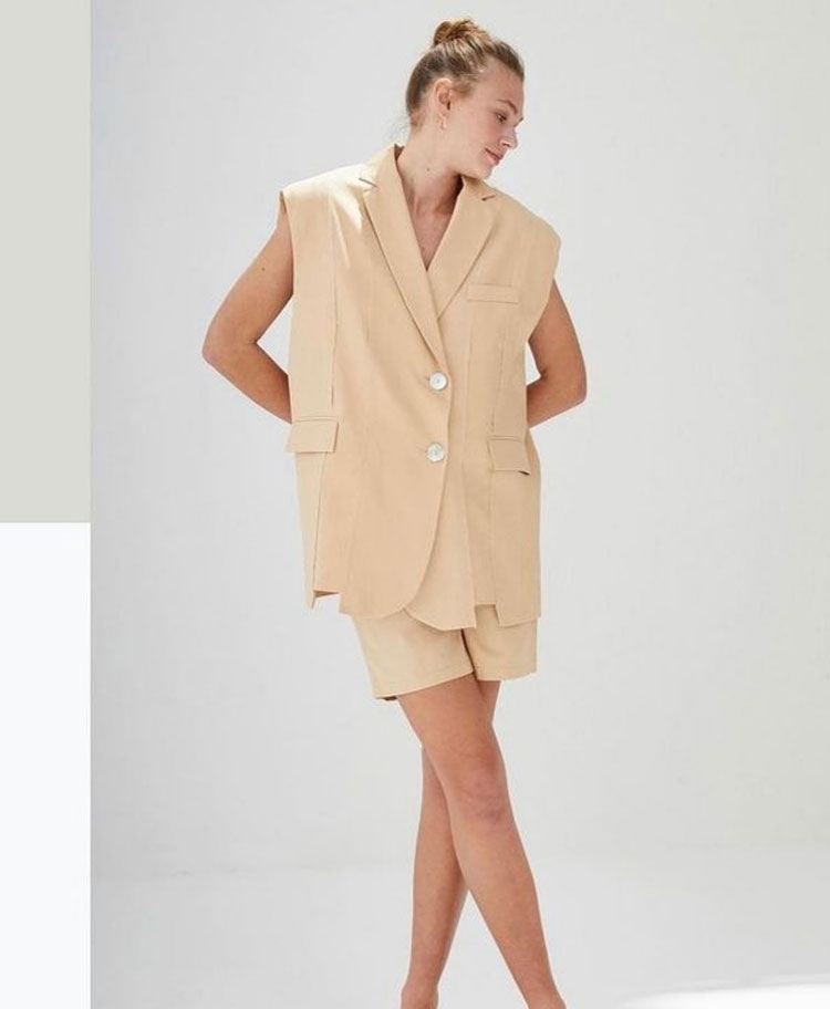 Camel Padded Suits and Short