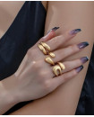 LOOPS RING GOLD  SET OF 3