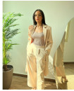 FLORAL NUDE SUIT  PANTS SET