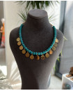 HOWLITE COIN NECKLACE