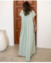 Sequenced Linen two piece kaftan / PISTASHIO