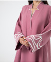 SLEEVE DETAIL RECYCLED SILK COTTON KAFTAN PINK