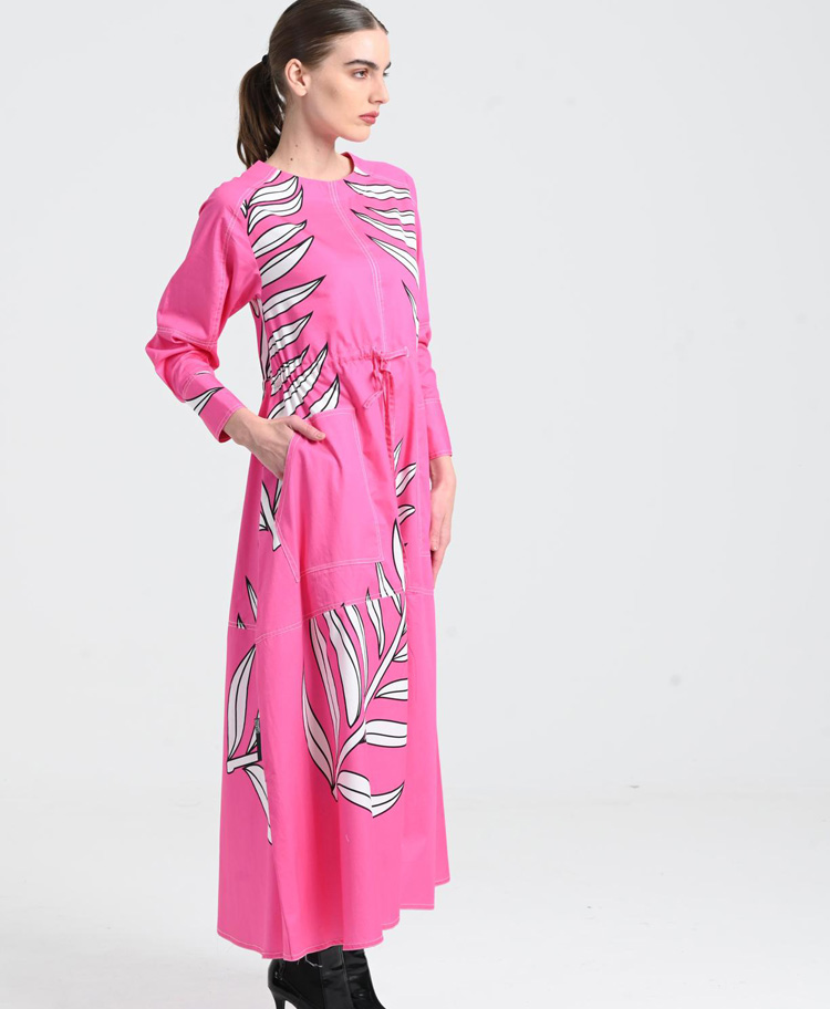 ZAHAR WHITE LONG SLEEVES WITH PINK VEST