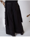 BLACK ASYMMETRICAL VEST PANT SET