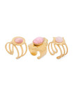 EXAGGERATED PINK RINGS SET OF 3