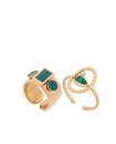 TURQUOISE PLATES RINGS SET