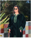 GREEN VELVET KAFTAN 2PC SET