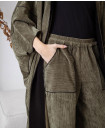 STRIPE VELVET CO - ORD / OLIVE