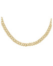 SILVER GOLD PLATED CUBAN LINK ADJUSTABLE CHOCKER