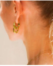 MIAMI CUBAN GOLD PLATED EARRINGS