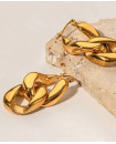 MIAMI CUBAN GOLD PLATED EARRINGS