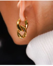 MIAMI CUBAN GOLD PLATED EARRINGS