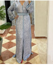 LIGHT BLUE SEQUENCE CAFTAN