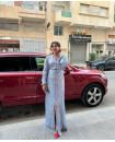 LIGHT BLUE SEQUENCE CAFTAN